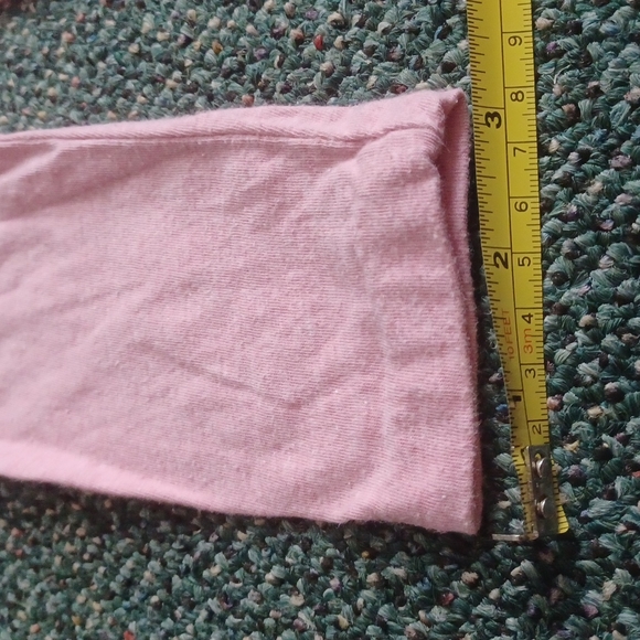 Heathered pink long sleeve shirt crew neck size small *flawed* - Picture 12 of 15